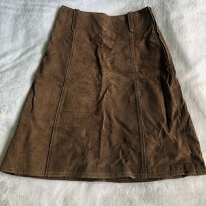 Danier leather, suede, high waisted skirt, size 0